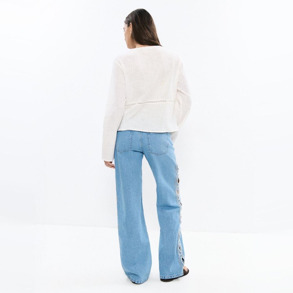 BROWNIE - Blusa Bordados 100% Algodón Mujer Brownie