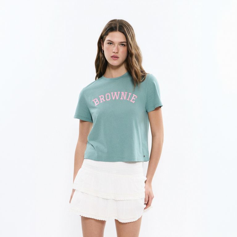 Polera Algodón Texto Mujer
