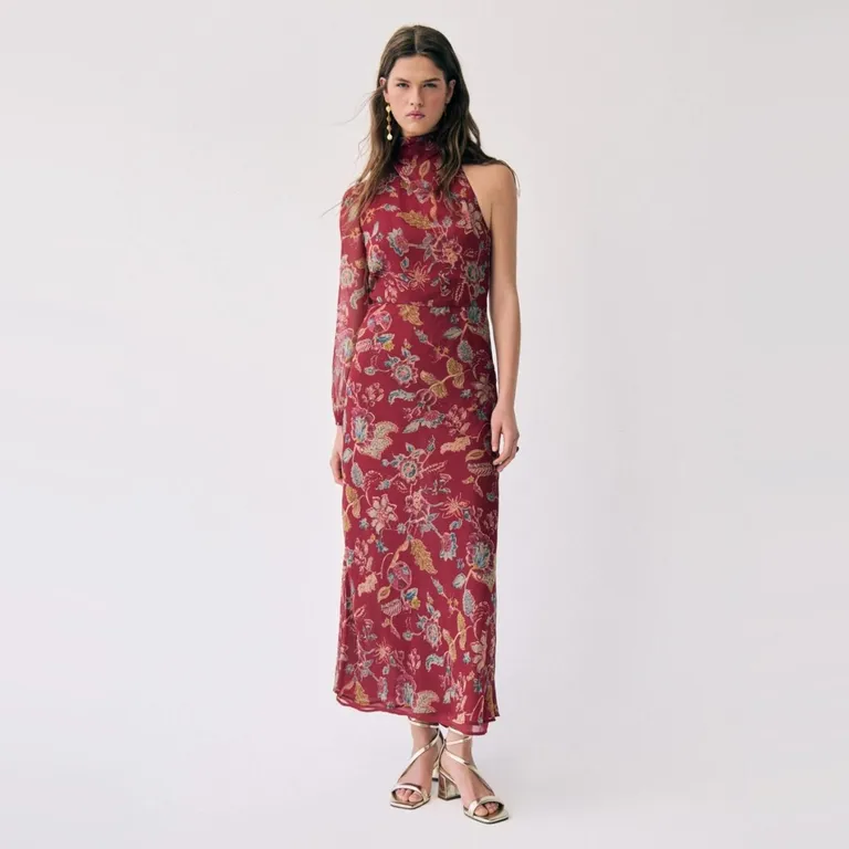 Vestido Largo Estampado Mujer