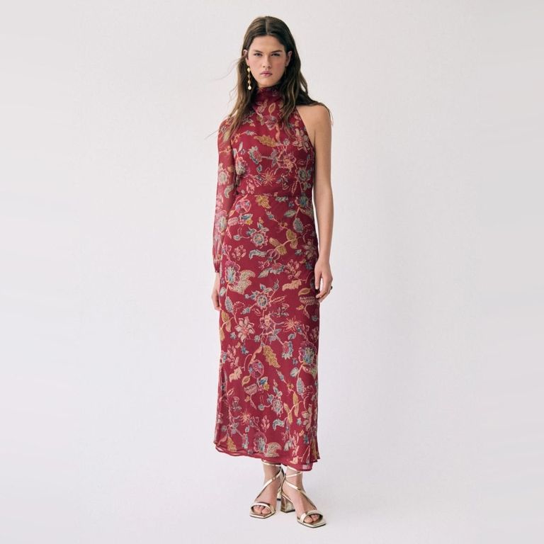 Vestido Largo Estampado Mujer