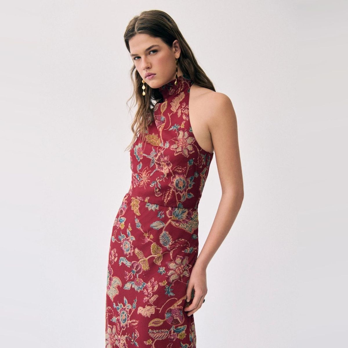 BROWNIE - Vestido Largo Estampado Mujer Brownie