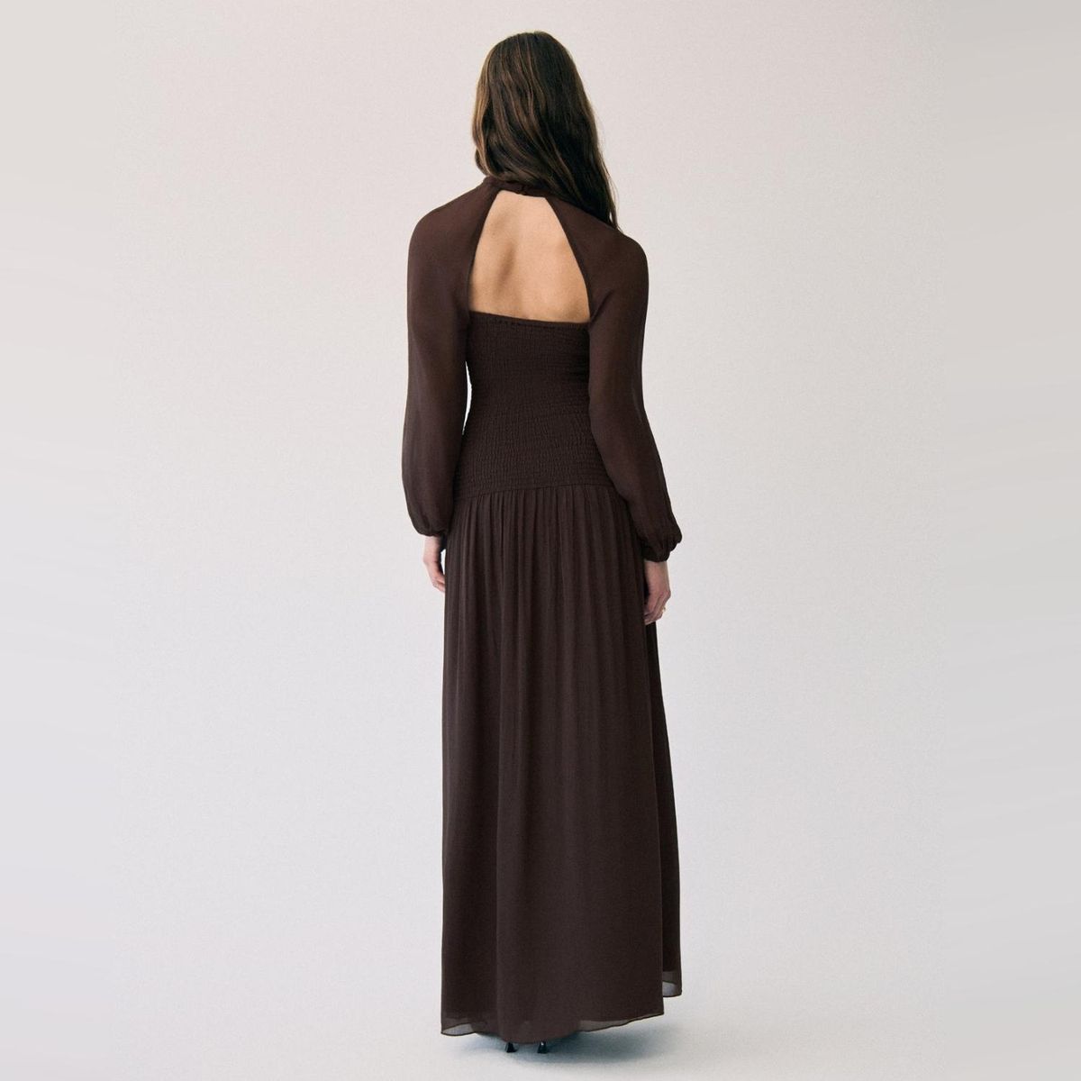 BROWNIE - Vestido Frunces Largo Mujer Brownie