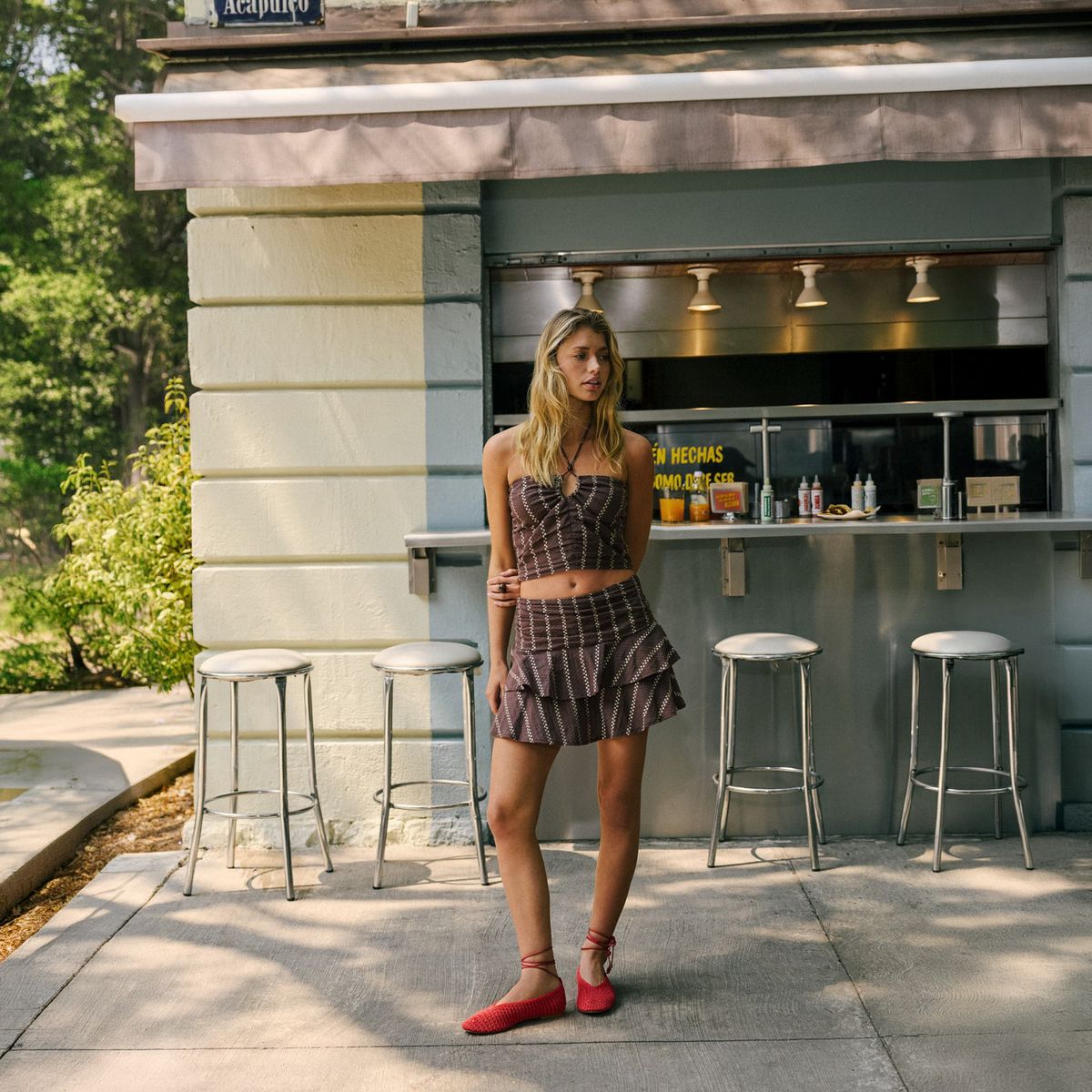 BROWNIE - Top Corto Smock Mujer Brownie