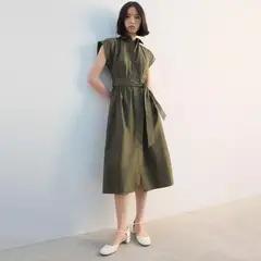 MANGO - Vestido Camisero Con Cinturón Mujer