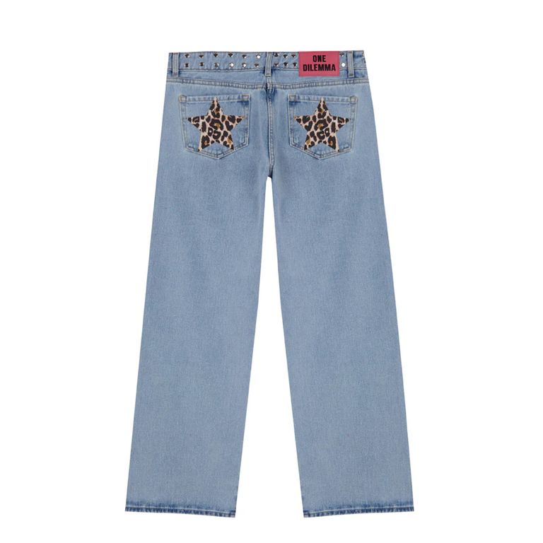 Jeans Safari Stars Tiro Bajo Mujer One Dilema