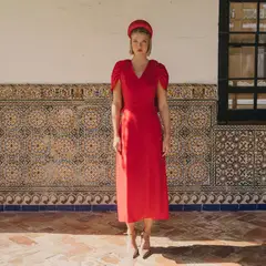 CHERUBINA - Vestido Mangas Globo Mujer