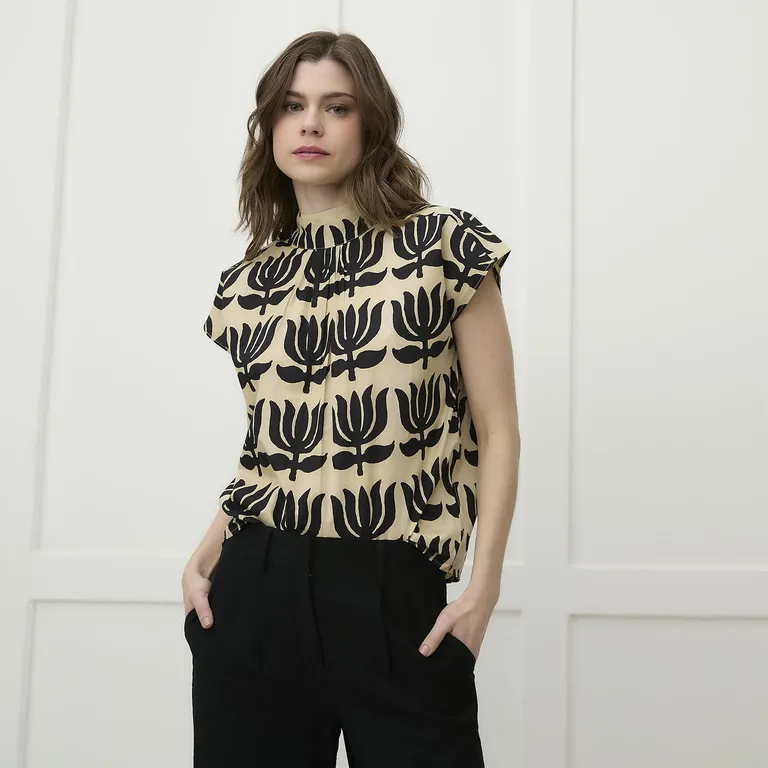 Top Estampado 100% Algodón Mujer