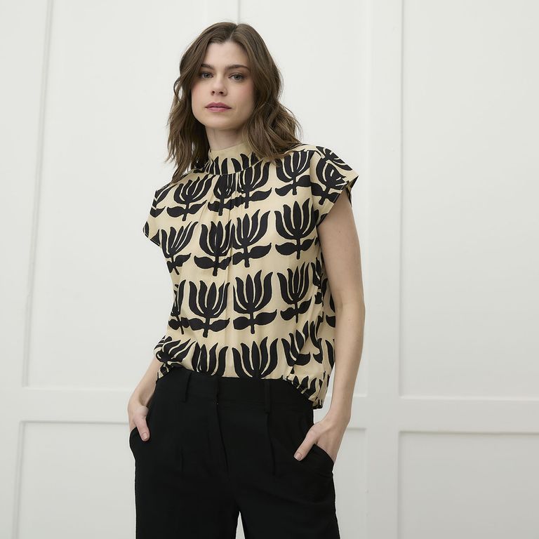 Top Estampado 100% Algodón Mujer