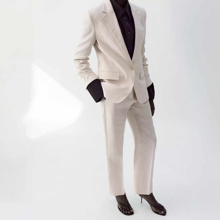 Pantalón Traje Lino Mujer