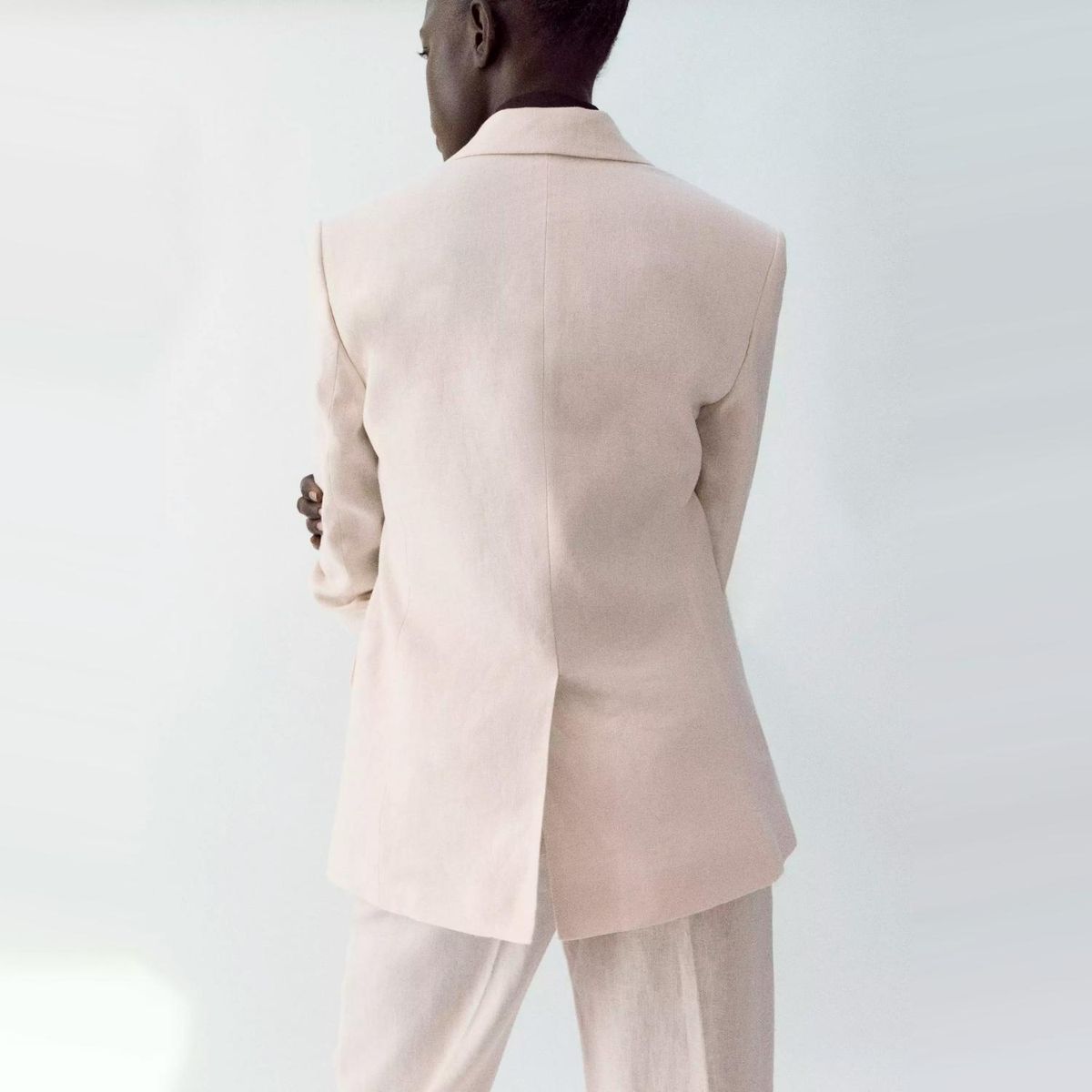 MANGO - Blazer Traje Lino Mujer Mango