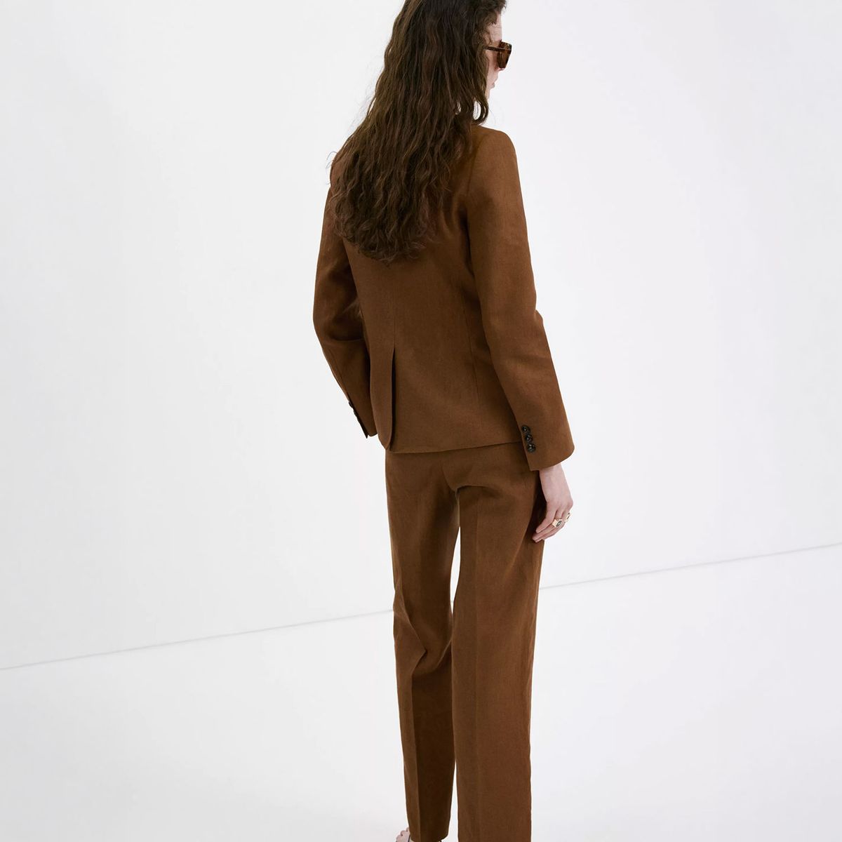 MANGO - Blazer Traje Lino Mujer Mango