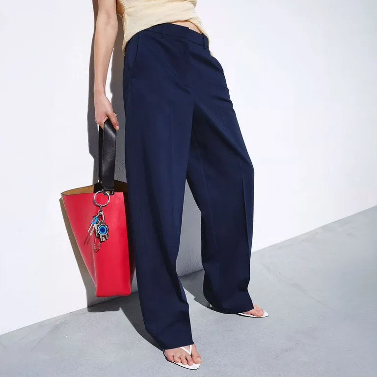 Pantalón Recto Traje Tiro Bajo Mujer