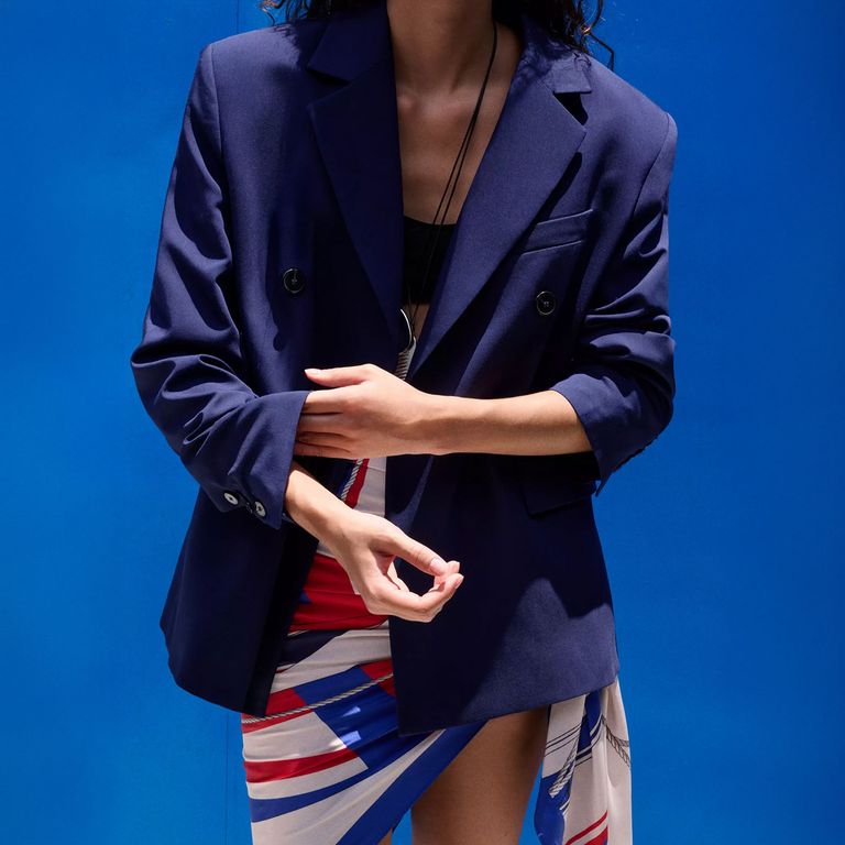 Blazer Traje Doble Botonadura Mujer