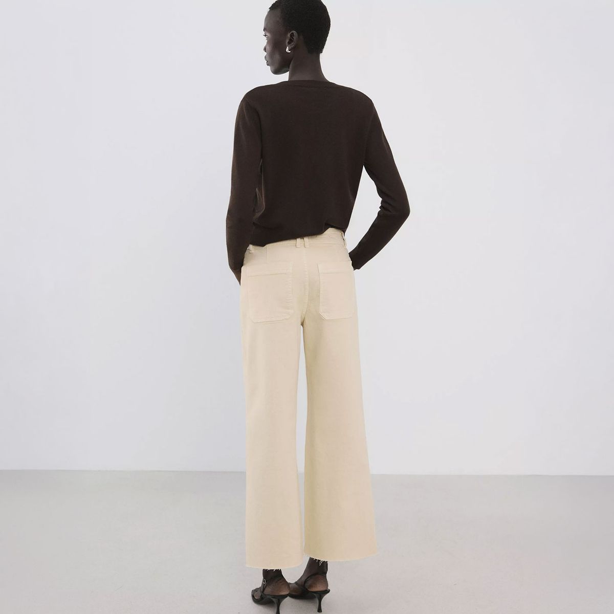 MANGO - Jeans Catherin Culotte Tiro Alto Mujer Mango