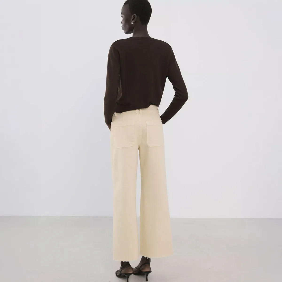 MANGO - Jeans Catherin Culotte Tiro Alto Mujer Mango