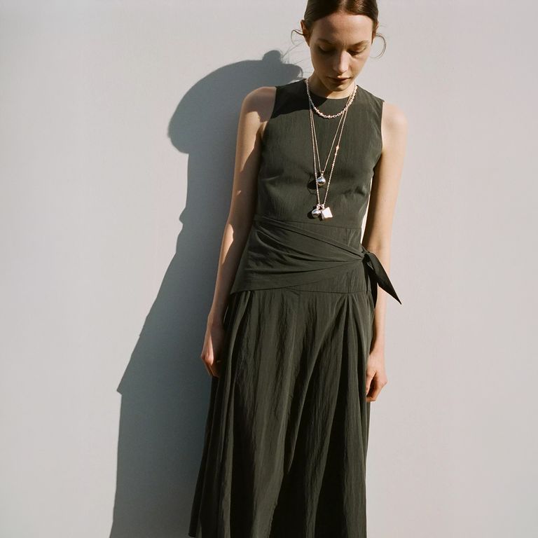 Vestido Lyocell Pañuelo Mujer