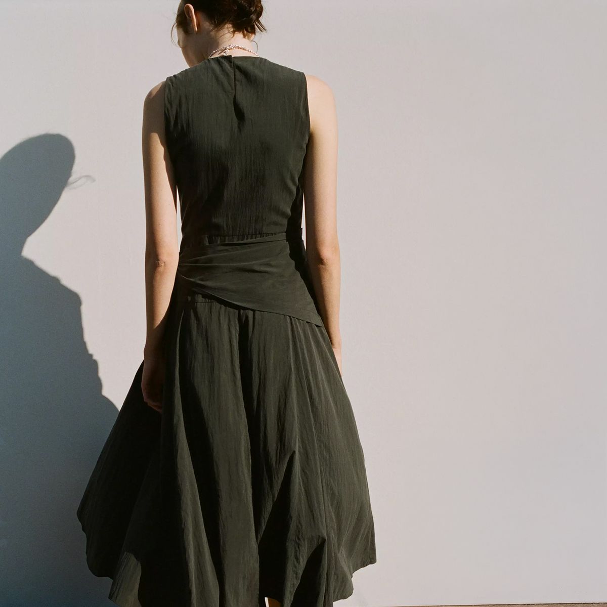 MANGO - Vestido Lyocell Pañuelo Mujer Mango