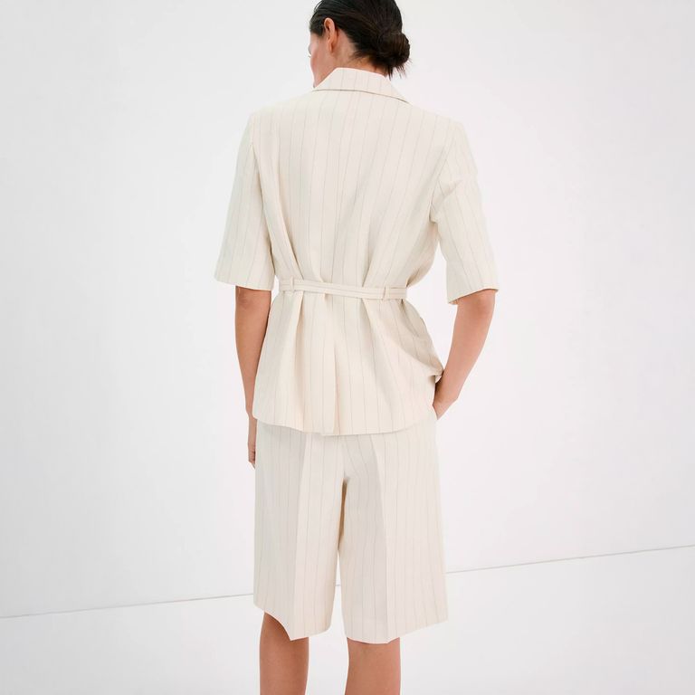 Bermudas Lino Rectas Mujer