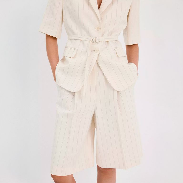 Bermudas Lino Rectas Mujer