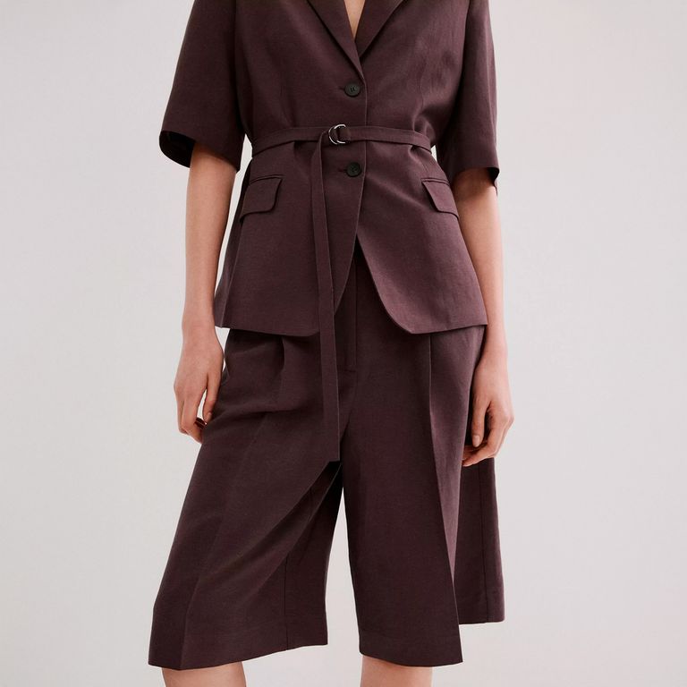 Bermudas Lino Rectas Mujer