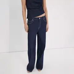 MANGO - Jeans Rectos Rayas Mujer