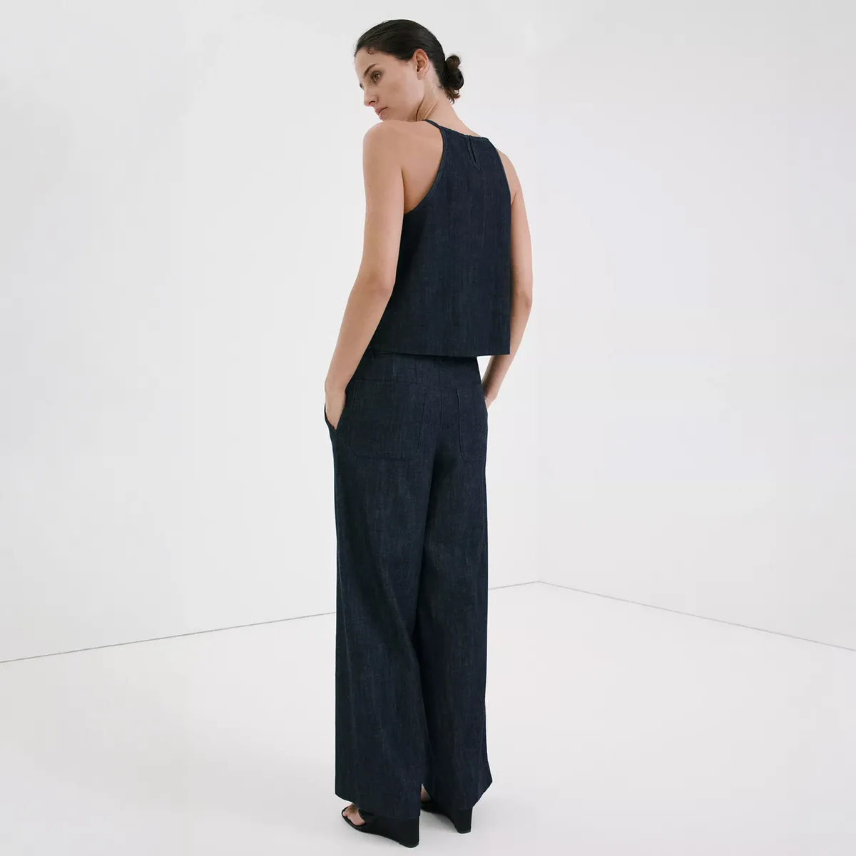 MANGO - Jeans Wide Leg Tiro Medio Mujer Mango