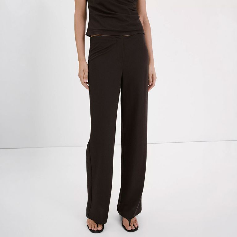Pantalón Recto Tiro Medio Mujer