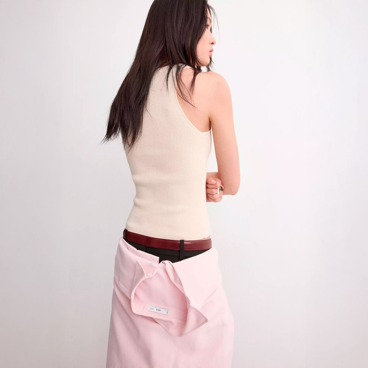 MANGO - Polera Punto Fino Entallado Mujer Mango