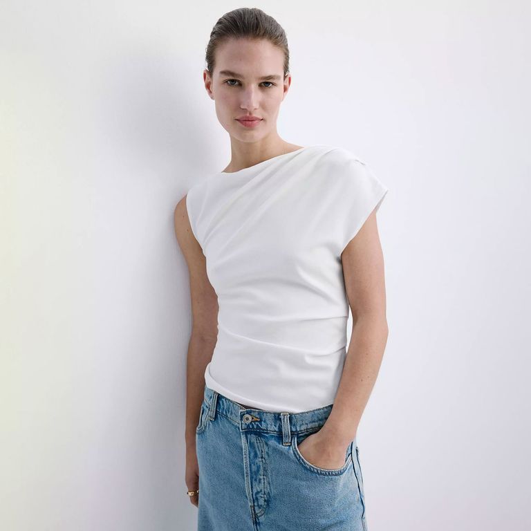 Polera Asimétrico Fruncido Mujer