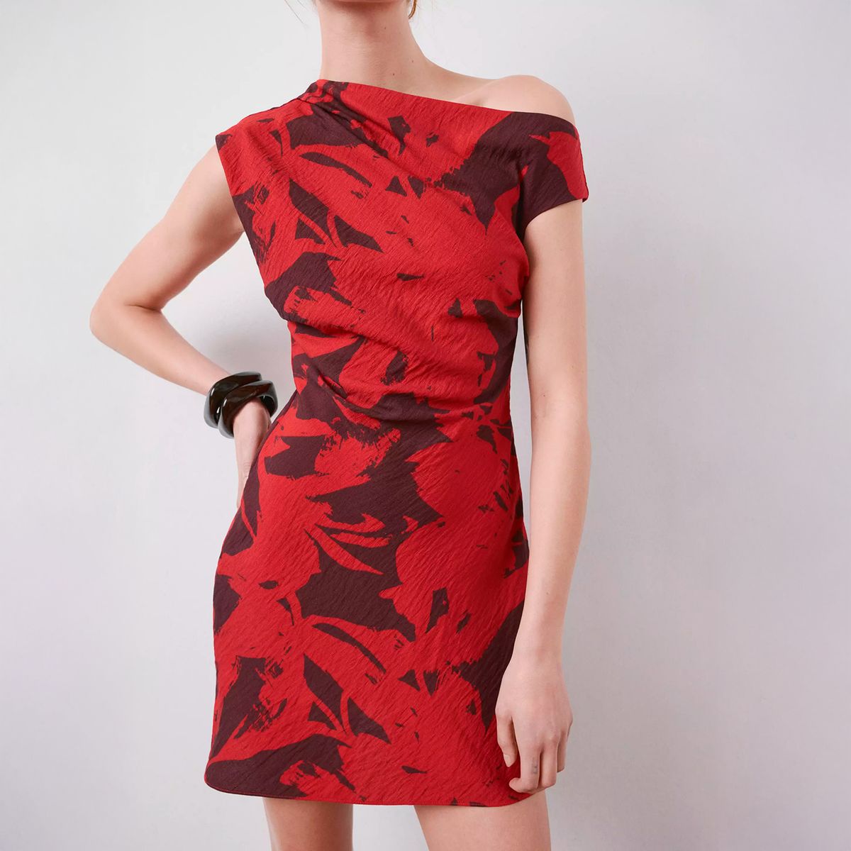 MANGO - Vestido Corto Estampado Mujer Mango