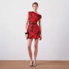 MANGO - Vestido Corto Estampado Mujer