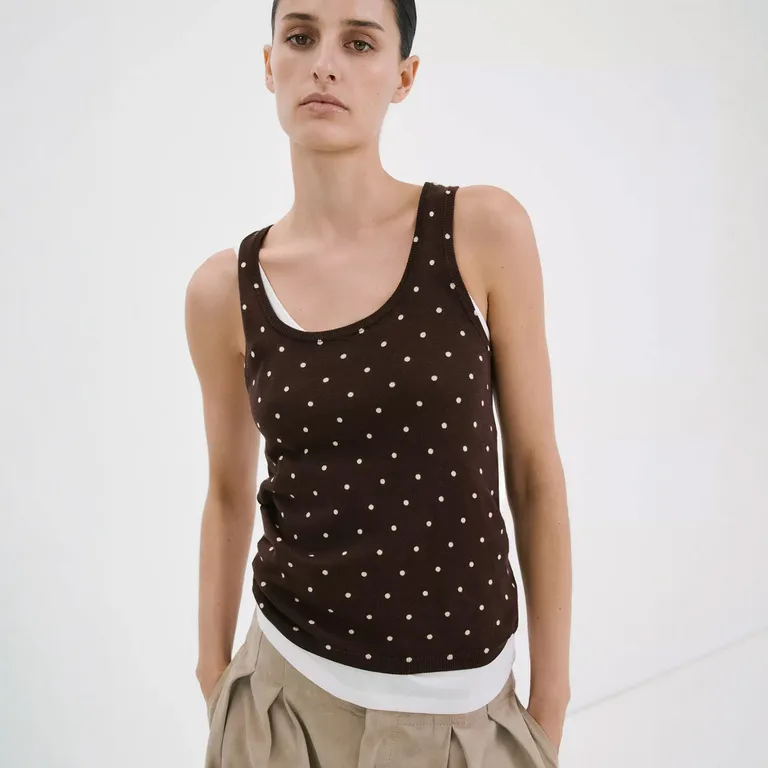Polera Punto Lunares Mujer