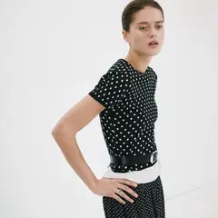 MANGO - Polera Punto Lunares Mujer