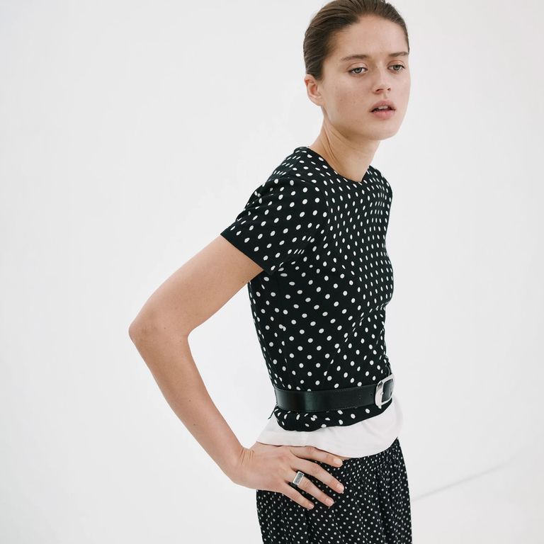 Polera Punto Lunares Mujer