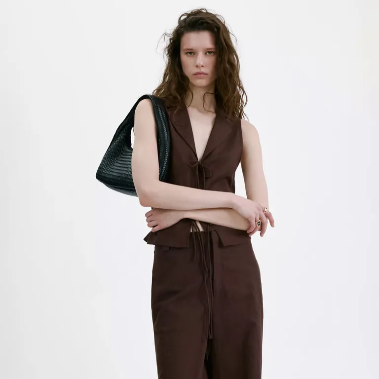 Top Solapa Lazos Mujer