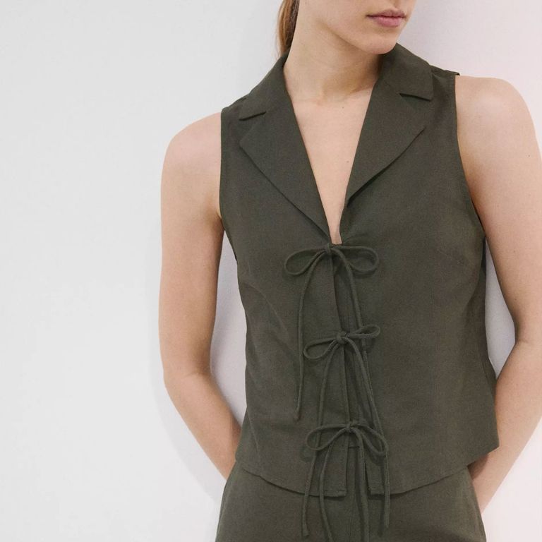 Top Solapa Lazos Mujer