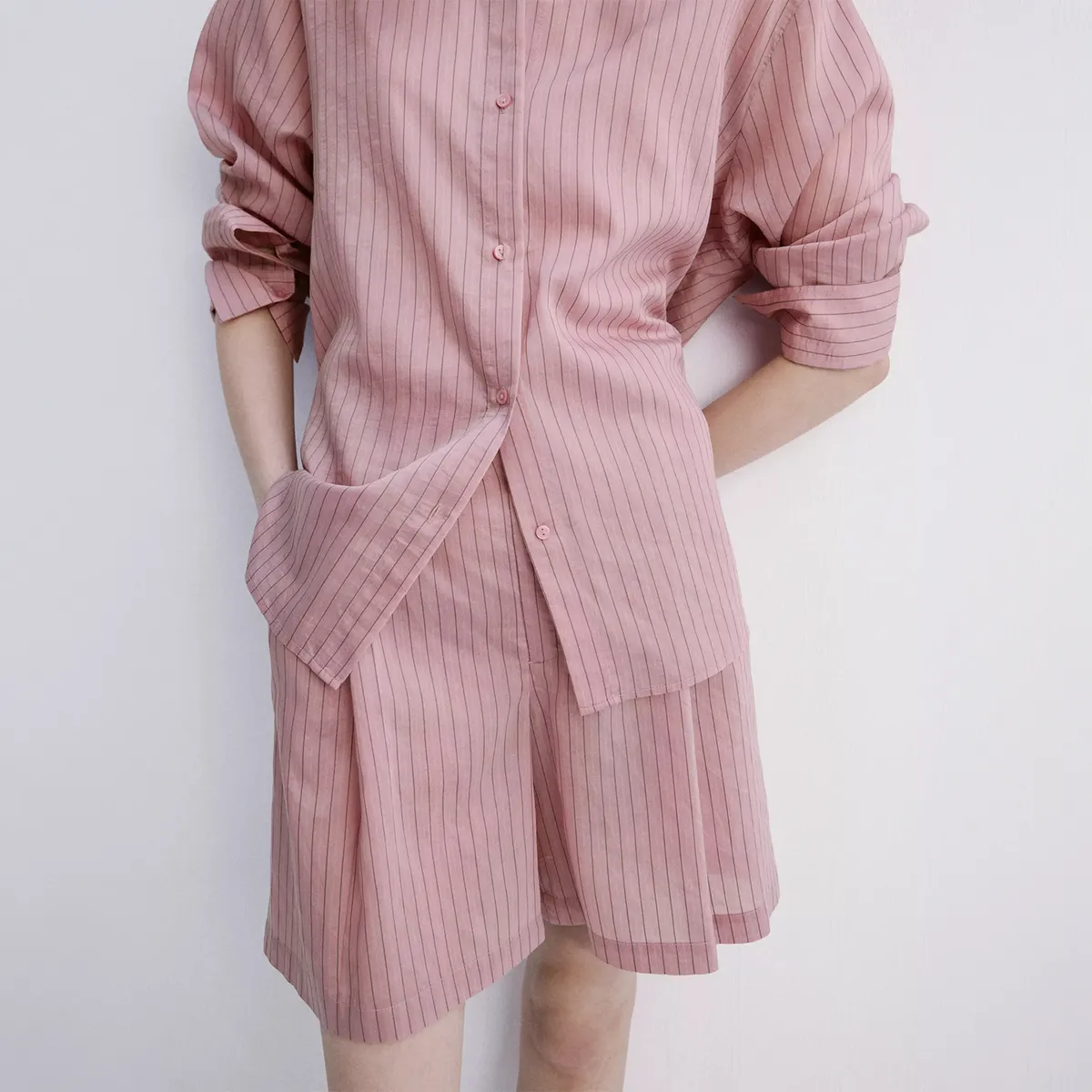 MANGO - Camisa Rayas Lyocell Mujer Mango