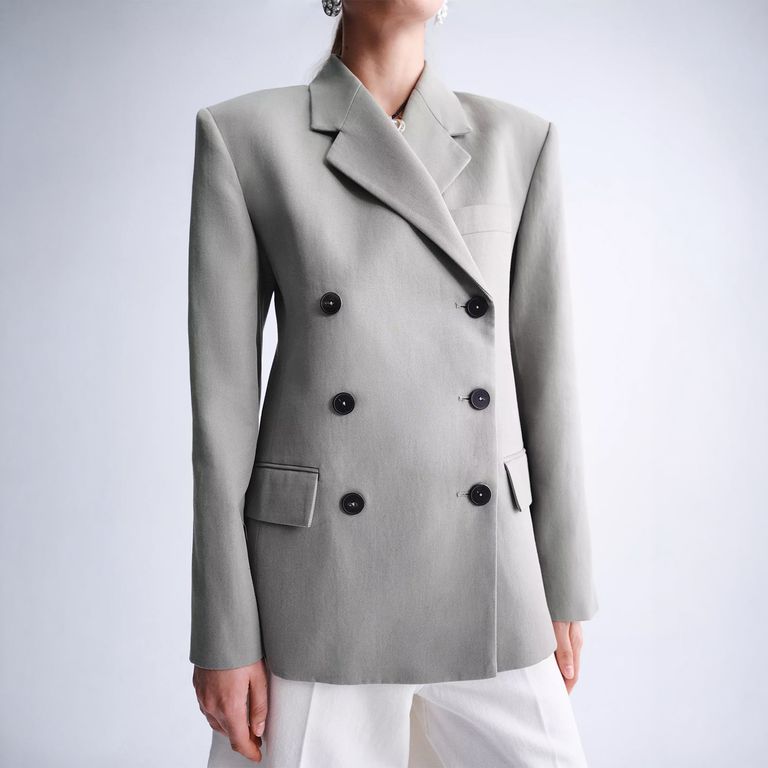 Blazer Cruzada Cierre Botones Mujer