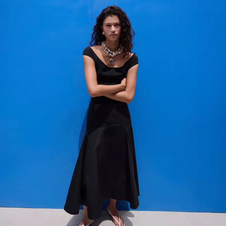 Falda Evasé Costuras Mujer