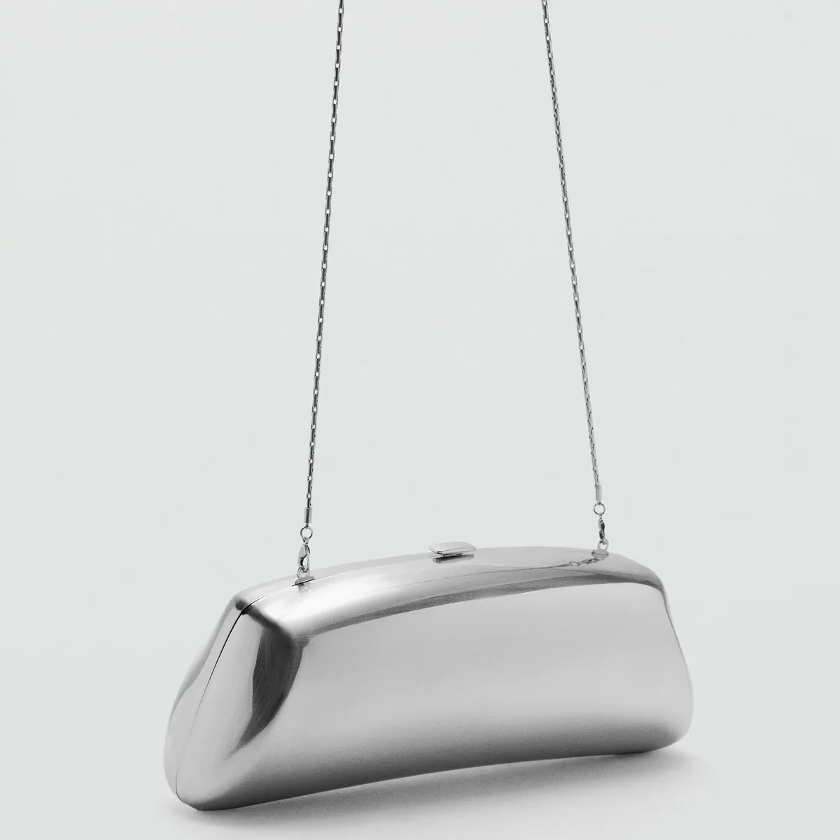 MANGO - Bolso Clutch Metálico Mujer Mango