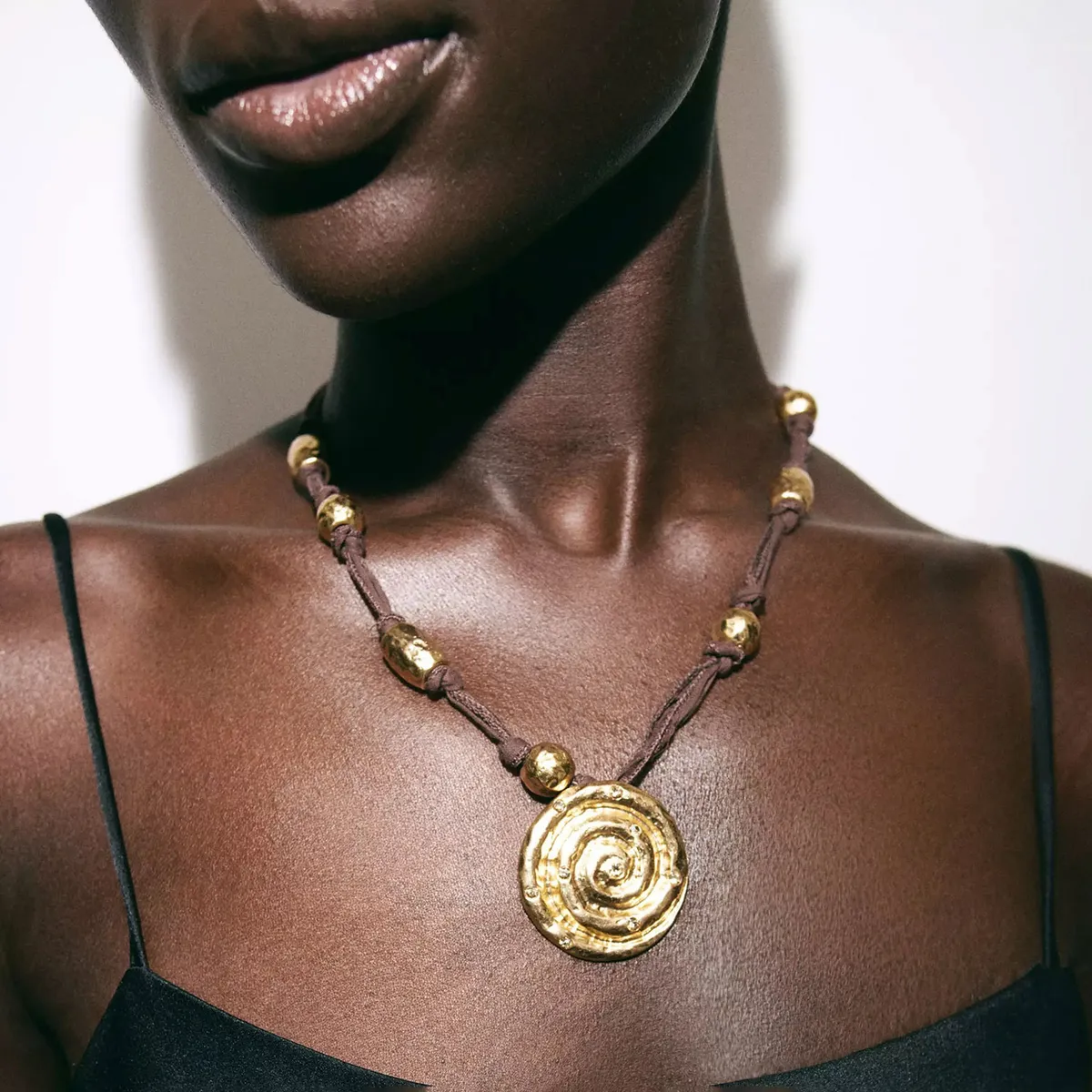 MANGO - Collar Colgante Espiral Mujer Mango