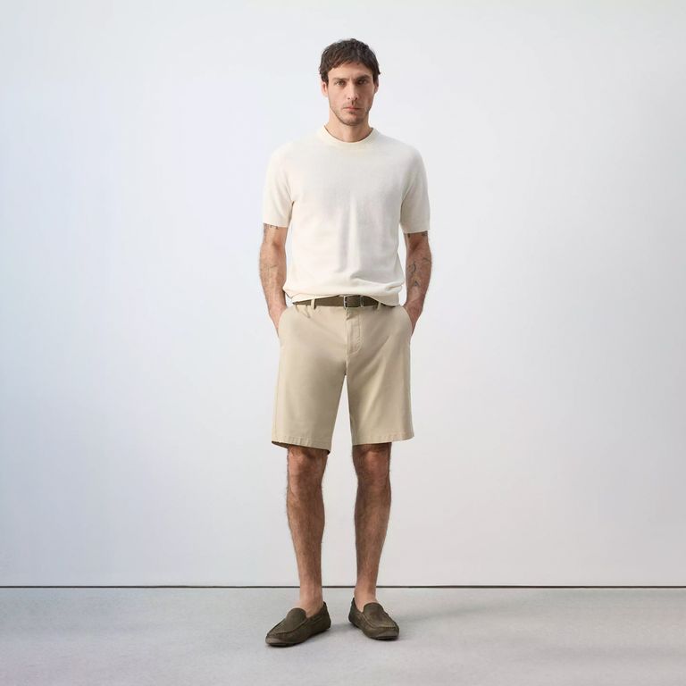 Bermudas Slim Fit Chino Algodón Hombre