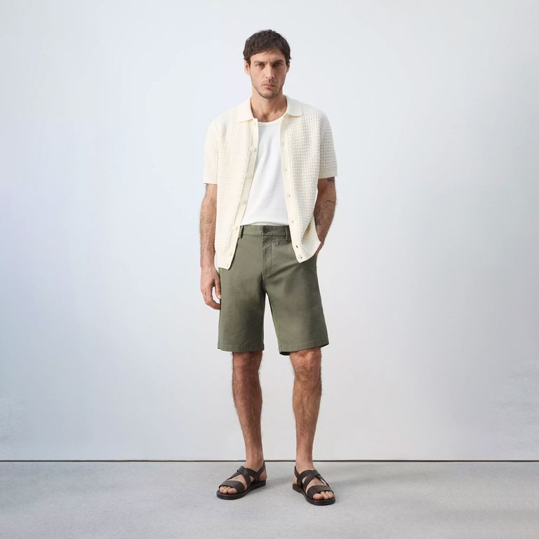Bermudas Slim Fit Chino Algodón Hombre