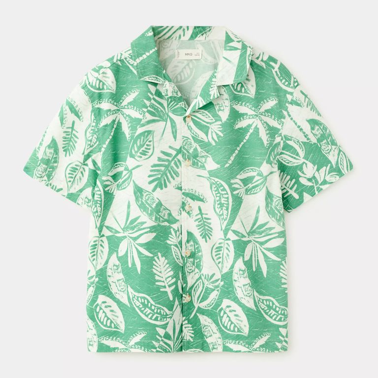 Camisa Algodón Estampado Floral Niño