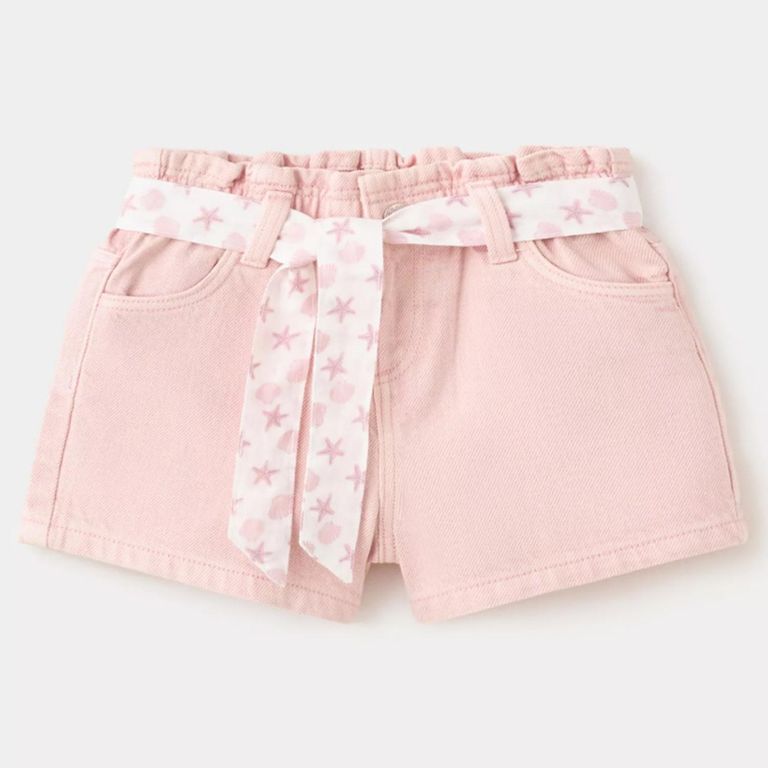Shorts Vaqueros Detalle Pañuelo Bebé Niña