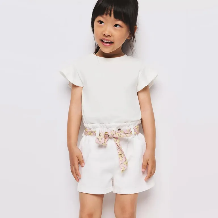 Shorts Vaqueros Detalle Pañuelo Bebé Niña