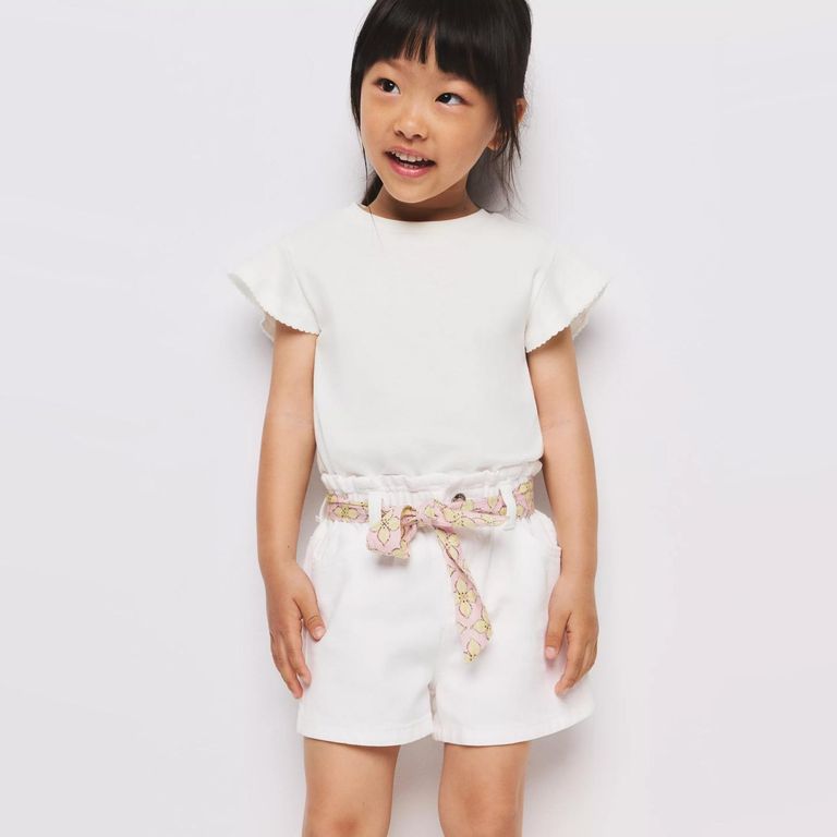Shorts Vaqueros Detalle Pañuelo Bebé Niña
