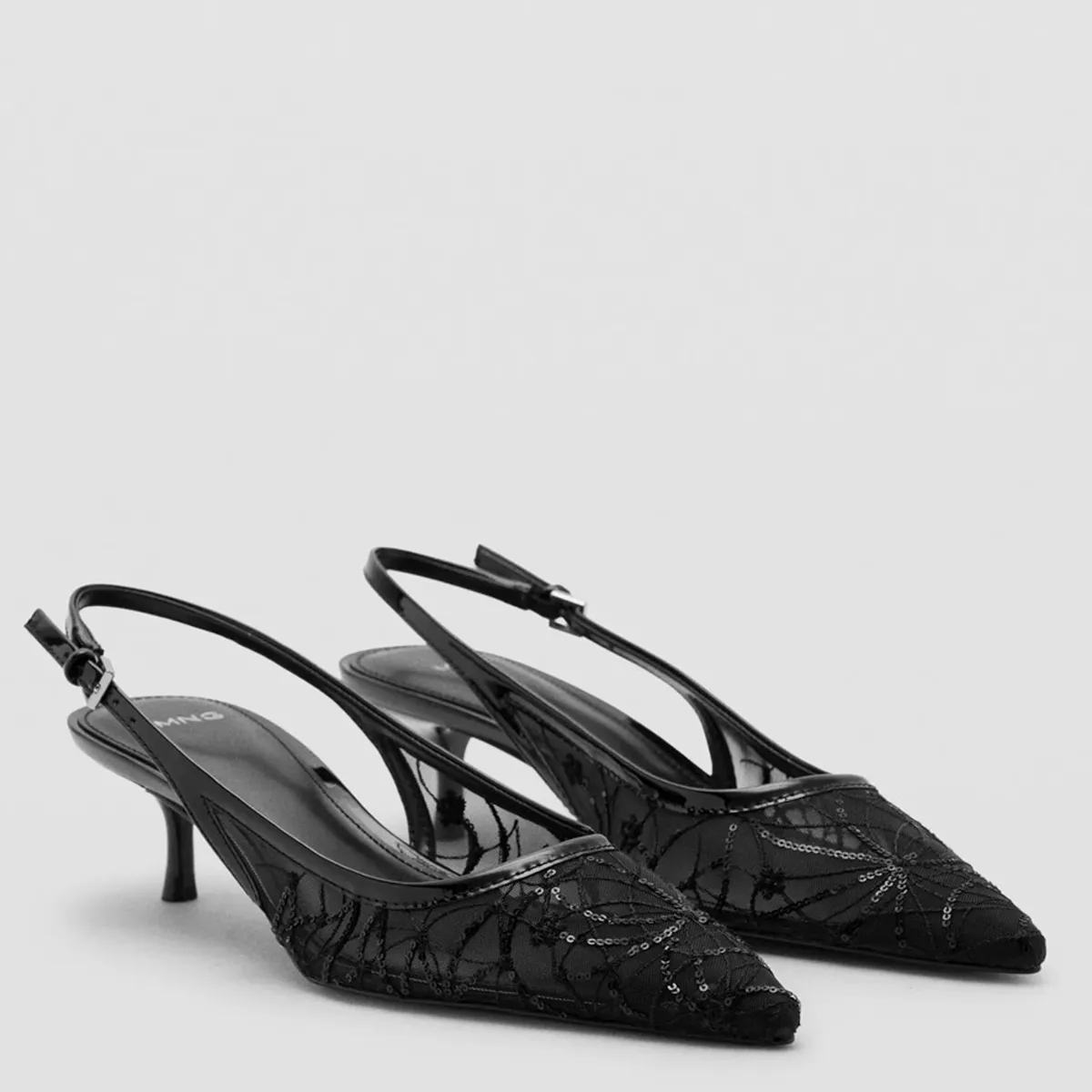 MANGO - Zapato Kitten Bordado Lentejuelas Mujer Mango