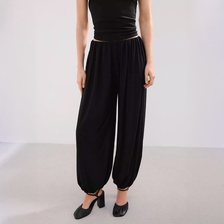 Pantalón Balloon Tiro Medio Mujer