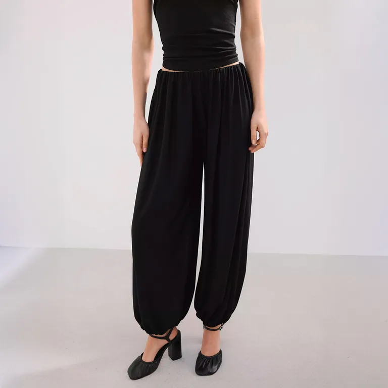 Pantalón Balloon Tiro Medio Mujer